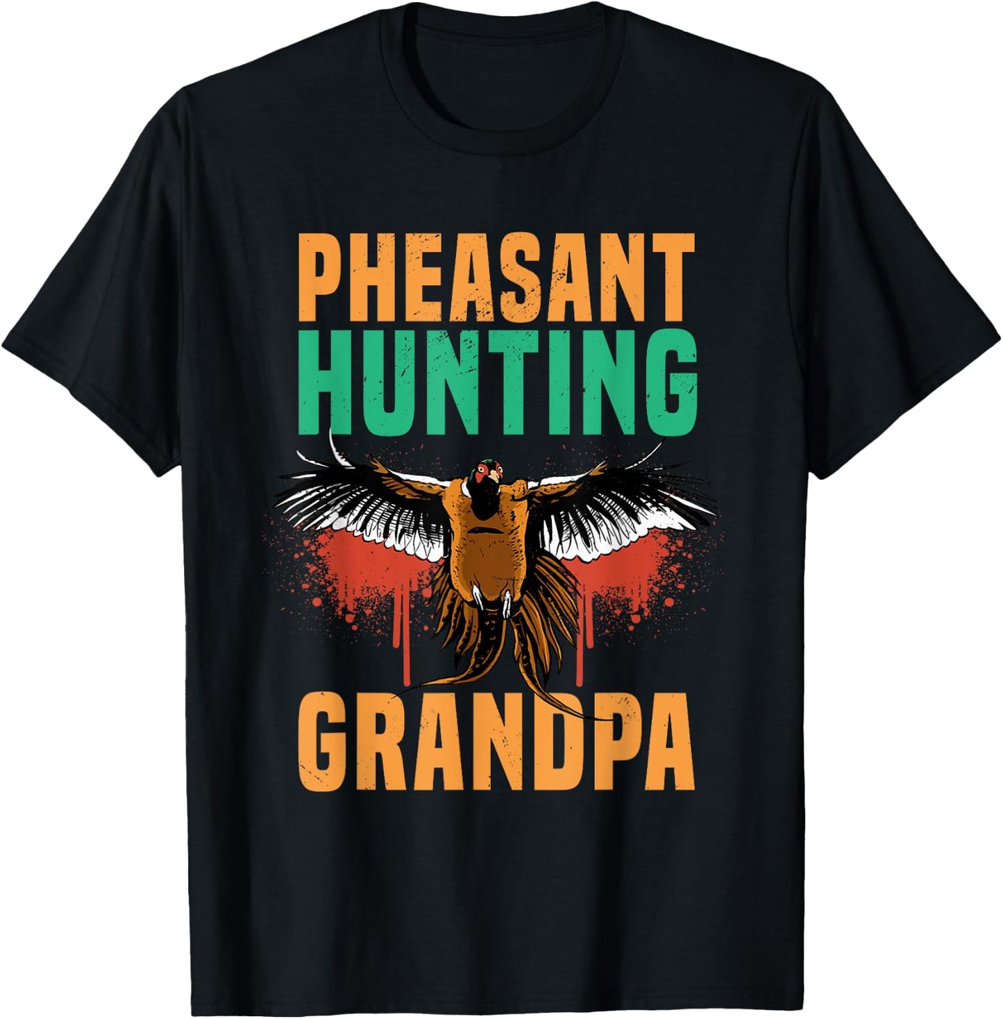 Pheasant Hunting Grandpa Game Sport T-Shirt - T-Shirt | Black