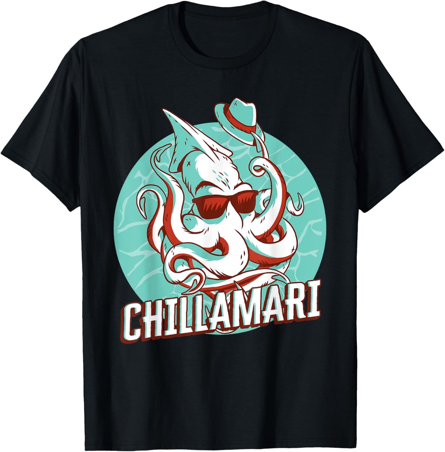 Chillamari Calamari Squid T-Shirt - T-Shirt | Black