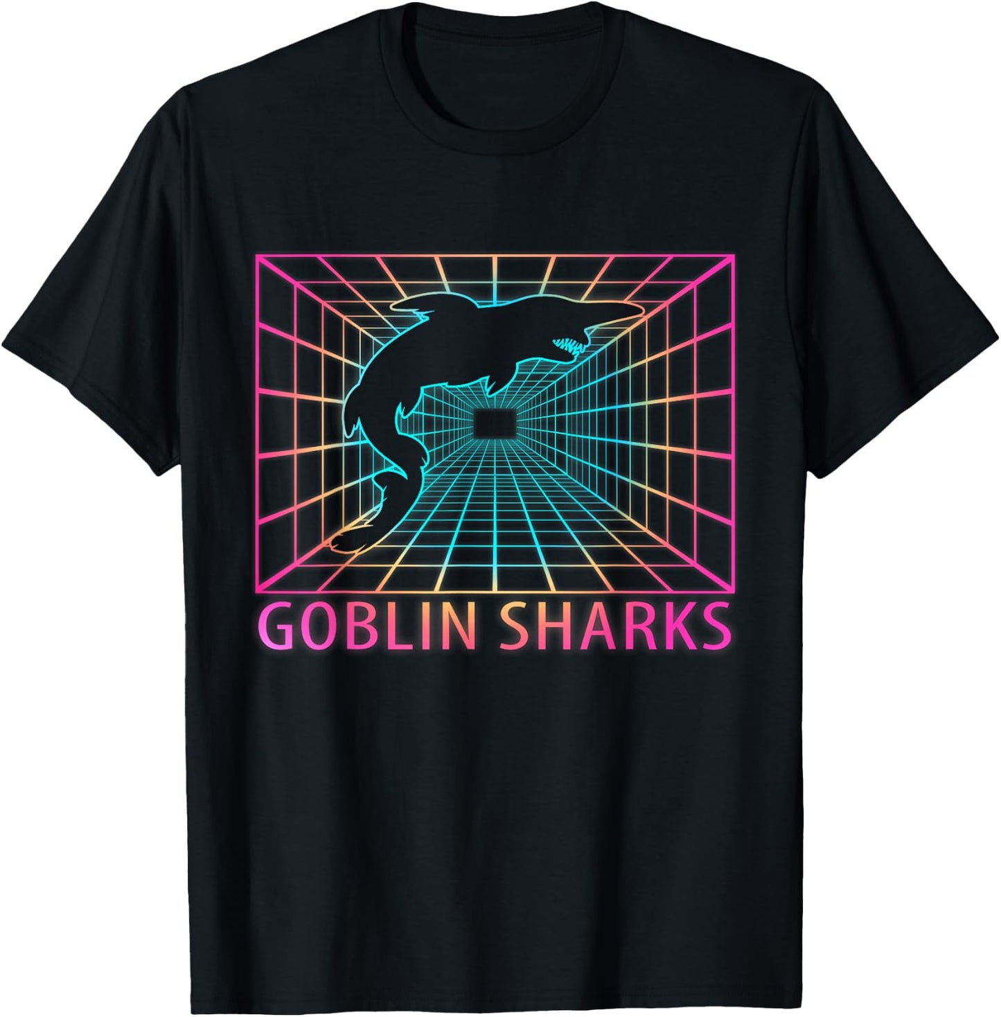Goblin Sharks Retro Gift T-Shirt - T-Shirt | Black