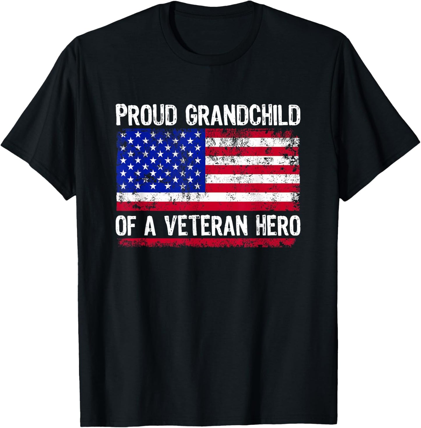 American Flag Patriotic Veterans Day for Kids T-Shirt - T-Shirt | Black