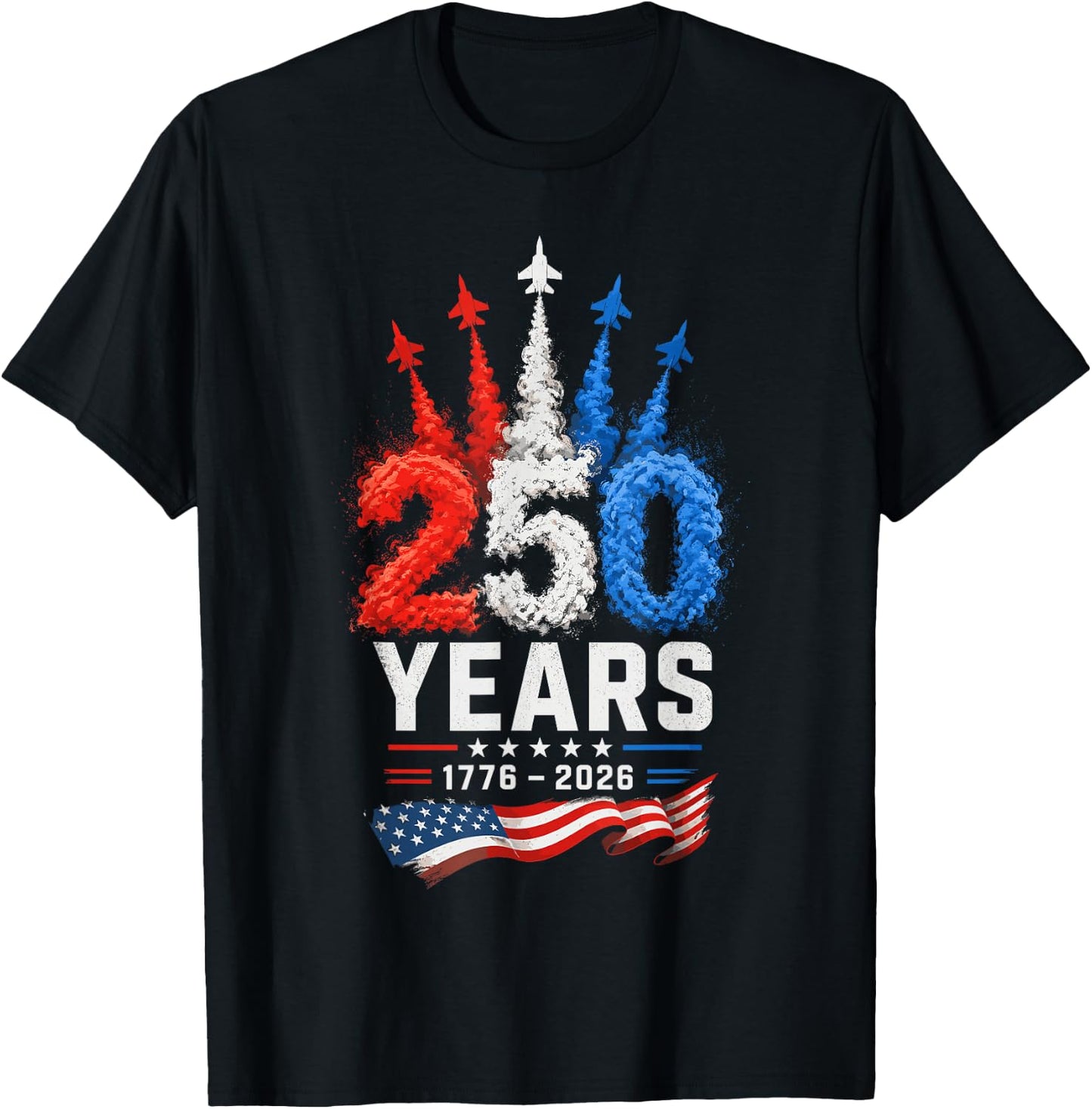 250th Anniversary USA Patriotic 250 Years American 4th July T-Shirt - T-Shirt | Black