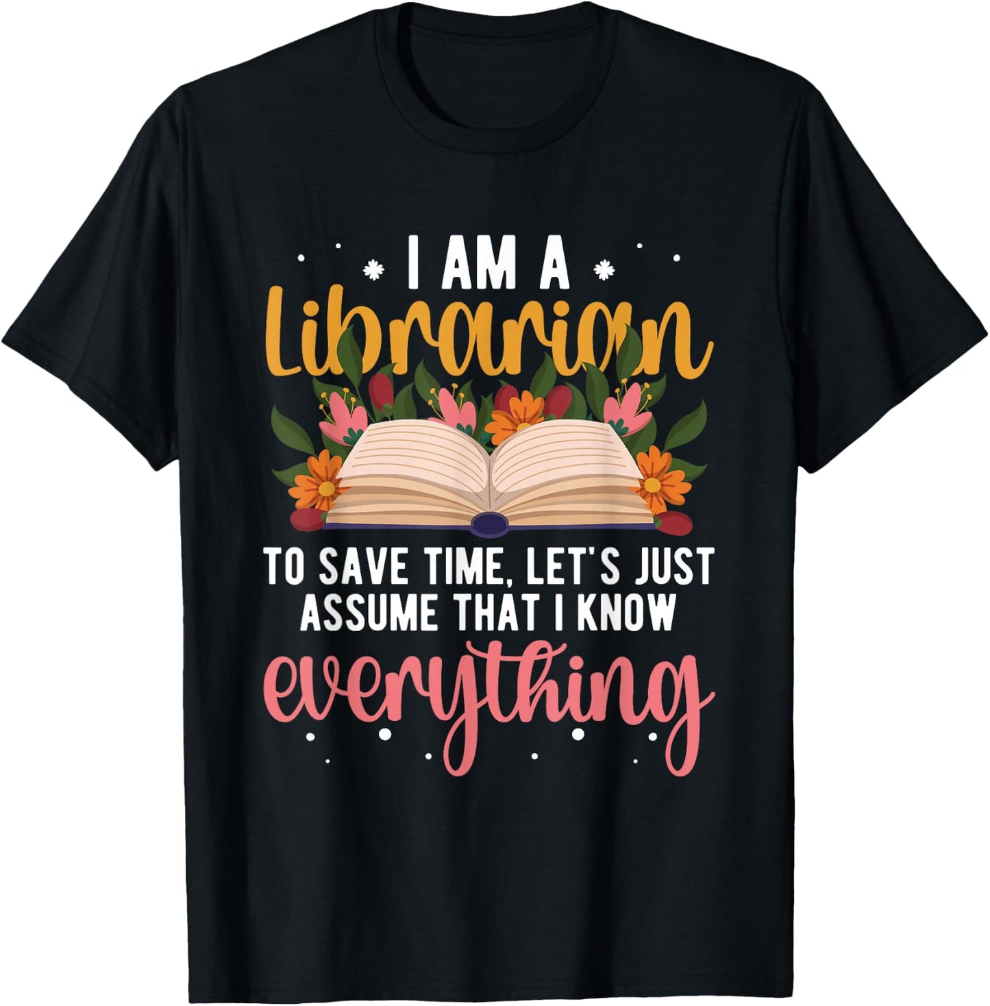 I Am A School Librarian Funny Library Worker T-Shirt - T-Shirt | Black