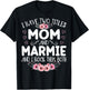 I Have Two Titles Mom And Marmie Funny Floral Mother's Day T-Shirt - T-Shirt | Black