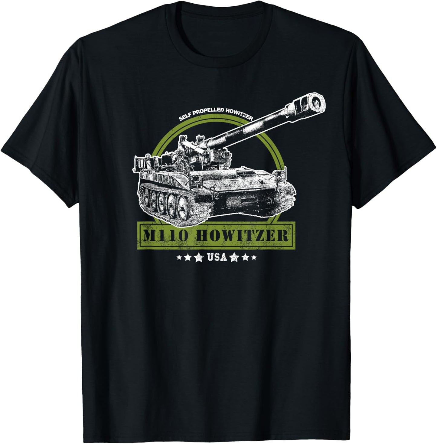 M110 Self-Propelled Howitzer T-Shirt - T-Shirt | Black