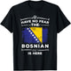 Funny Bosnia Shirt Bosnian Flag Bosnia and Herzegovina Roots T-Shirt - T-Shirt | Black