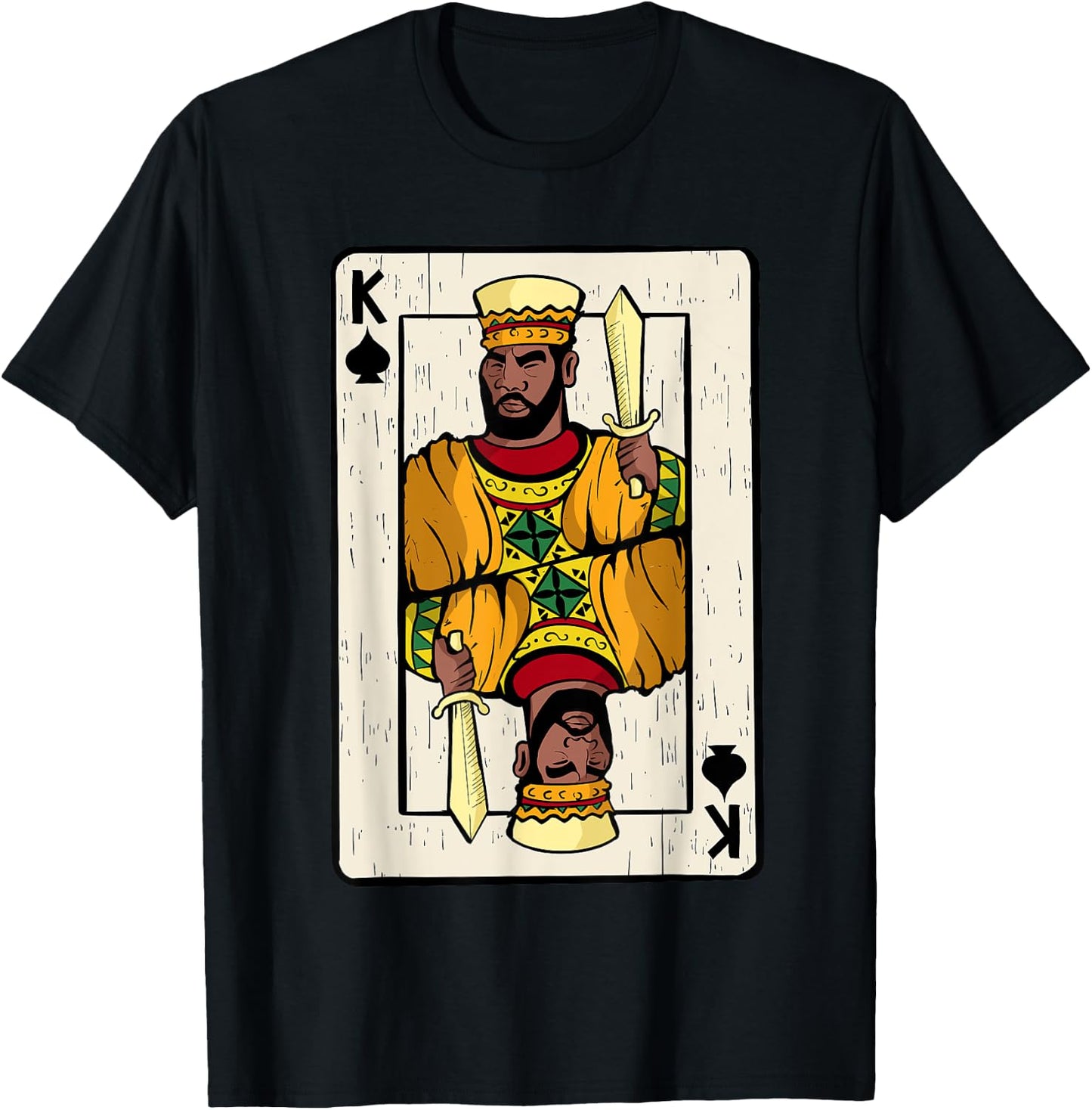 King Spades African American Card Halloween T-Shirt - T-Shirt | Black