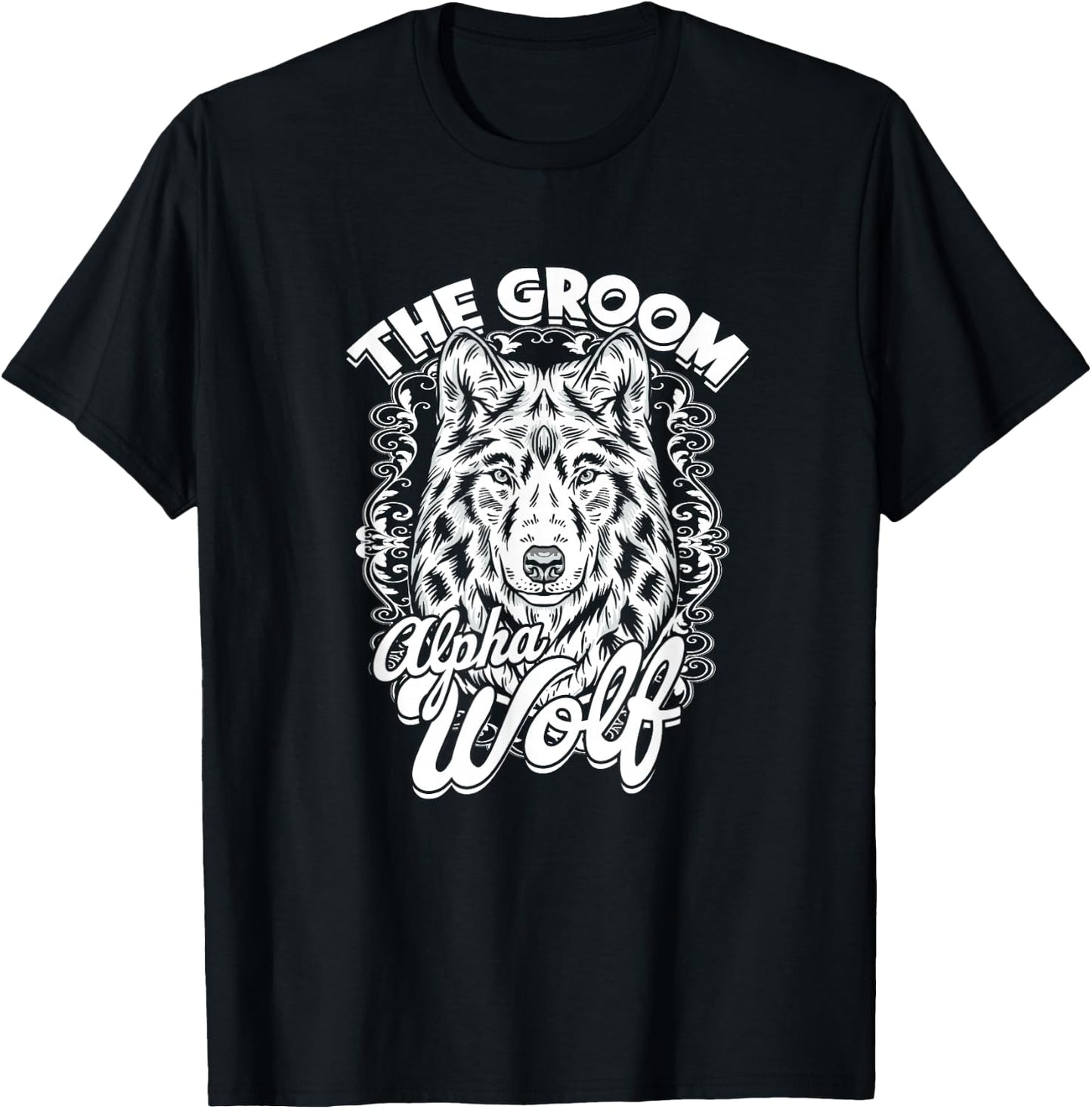The Groom - alpha Wolf - Funny Bachelor Party Groomsmen T-Shirt - T-Shirt | Black