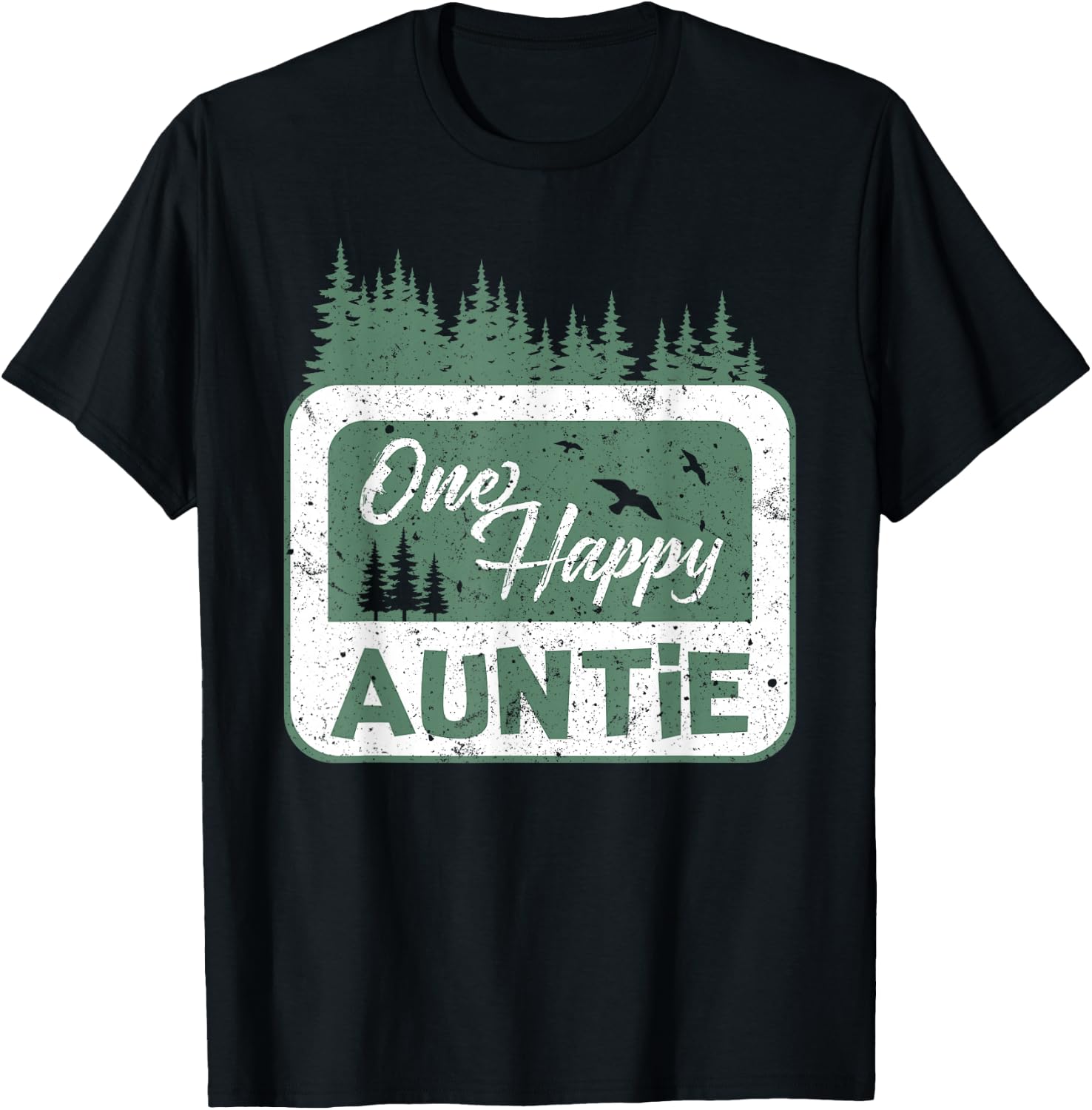 One Happy Auntie Camper 1St Birthday Camping Bear T-Shirt - T-Shirt | Black
