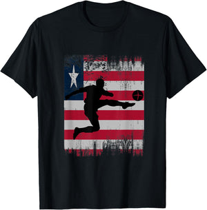 Liberia Soccer Liberian Football Liberia futbol team T-Shirt - T-Shirt | Black
