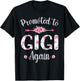 Promoted to Gigi Again Mother's Day Baby Announcement Cute T-Shirt - T-Shirt | Black