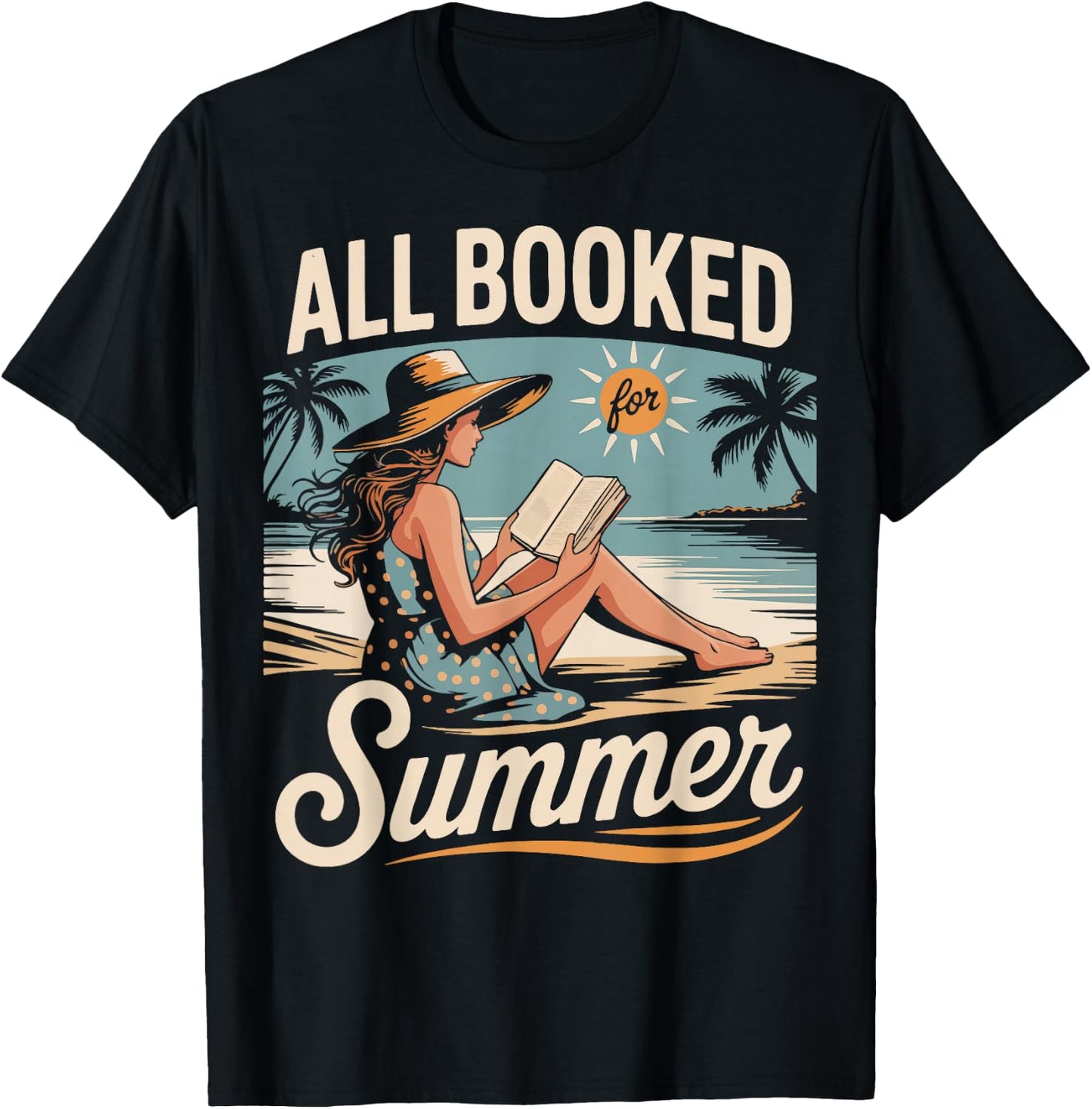 All Booked For Summer T-Shirt - T-Shirt | Black