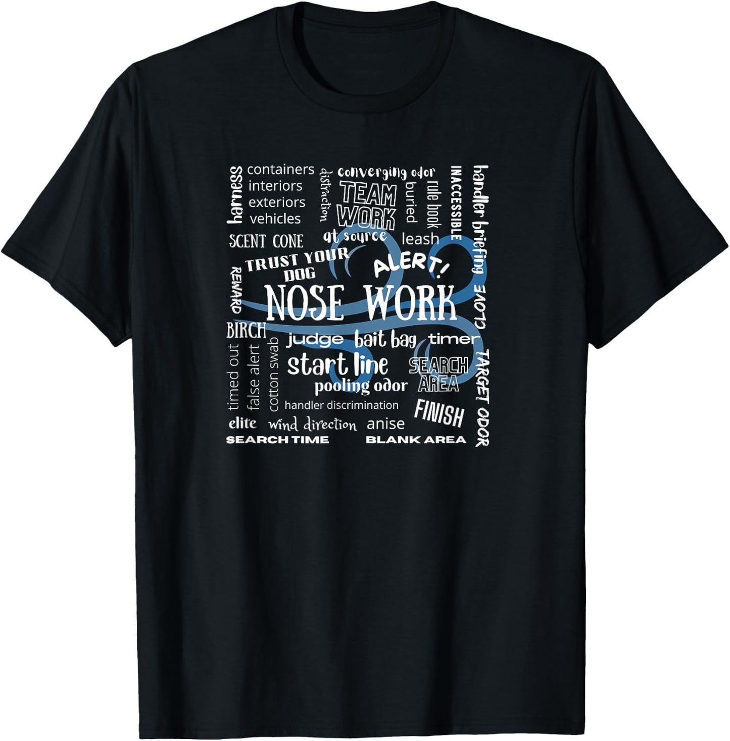 Canine Nosework Sniffer Dog T-Shirt - T-Shirt | Black