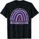 I Might Have Epilepsy Awareness Purple Rainbow Ribbon T-Shirt - T-Shirt | Black
