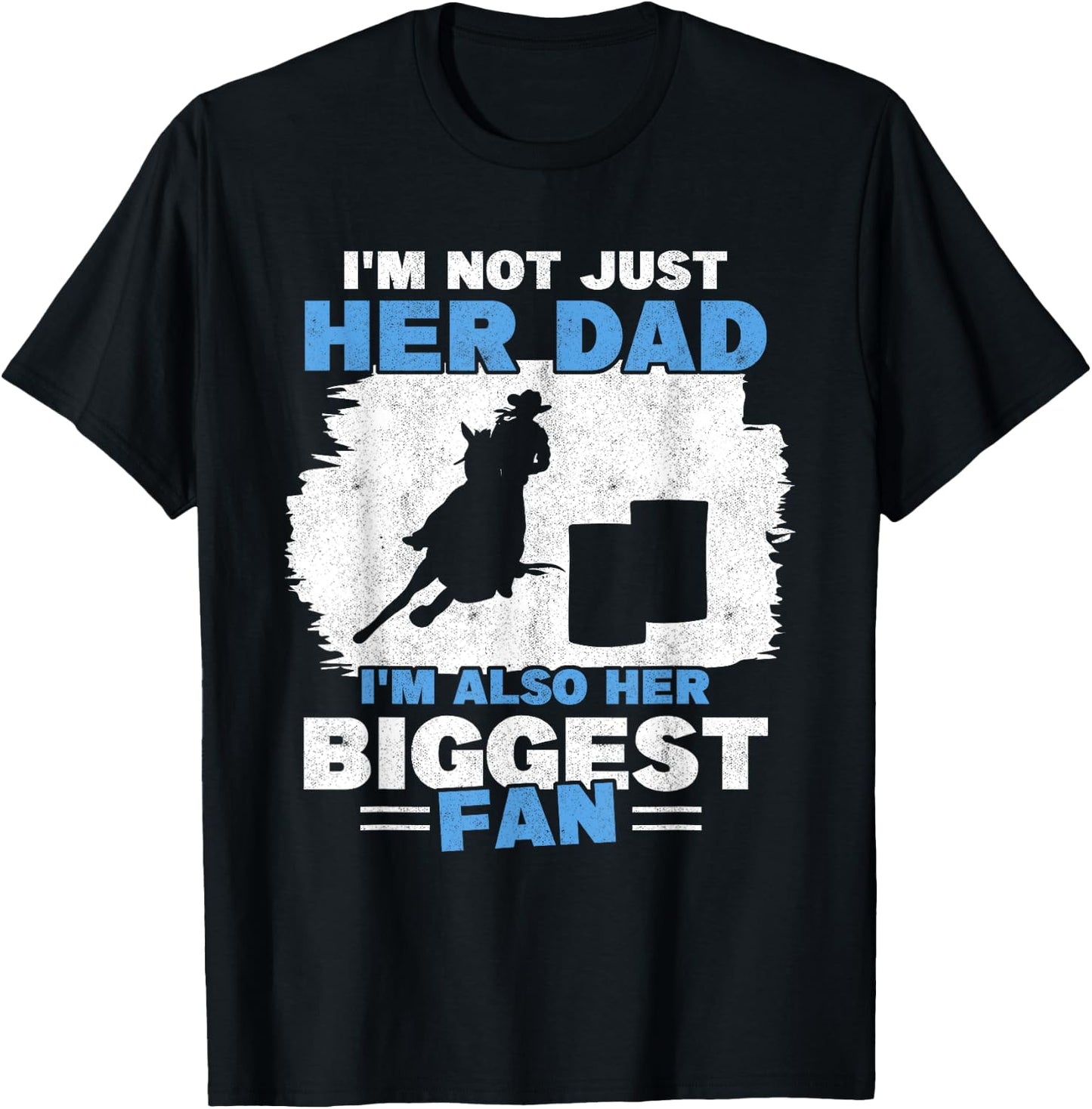 Barrel Racer Fan Dad Father Rodeo Horse Barrel Racing T-Shirt - T-Shirt | Black