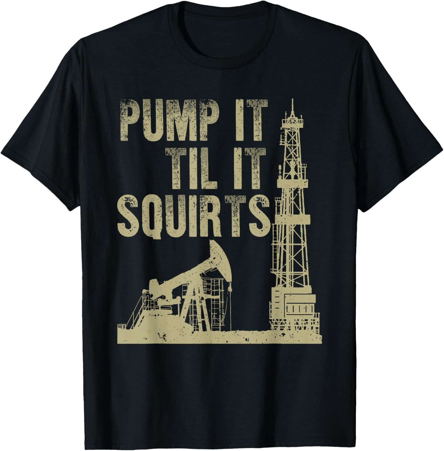 Funny Oil Field Art Women Oilfield Plant Pump Lovers T-Shirt - T-Shirt | Black