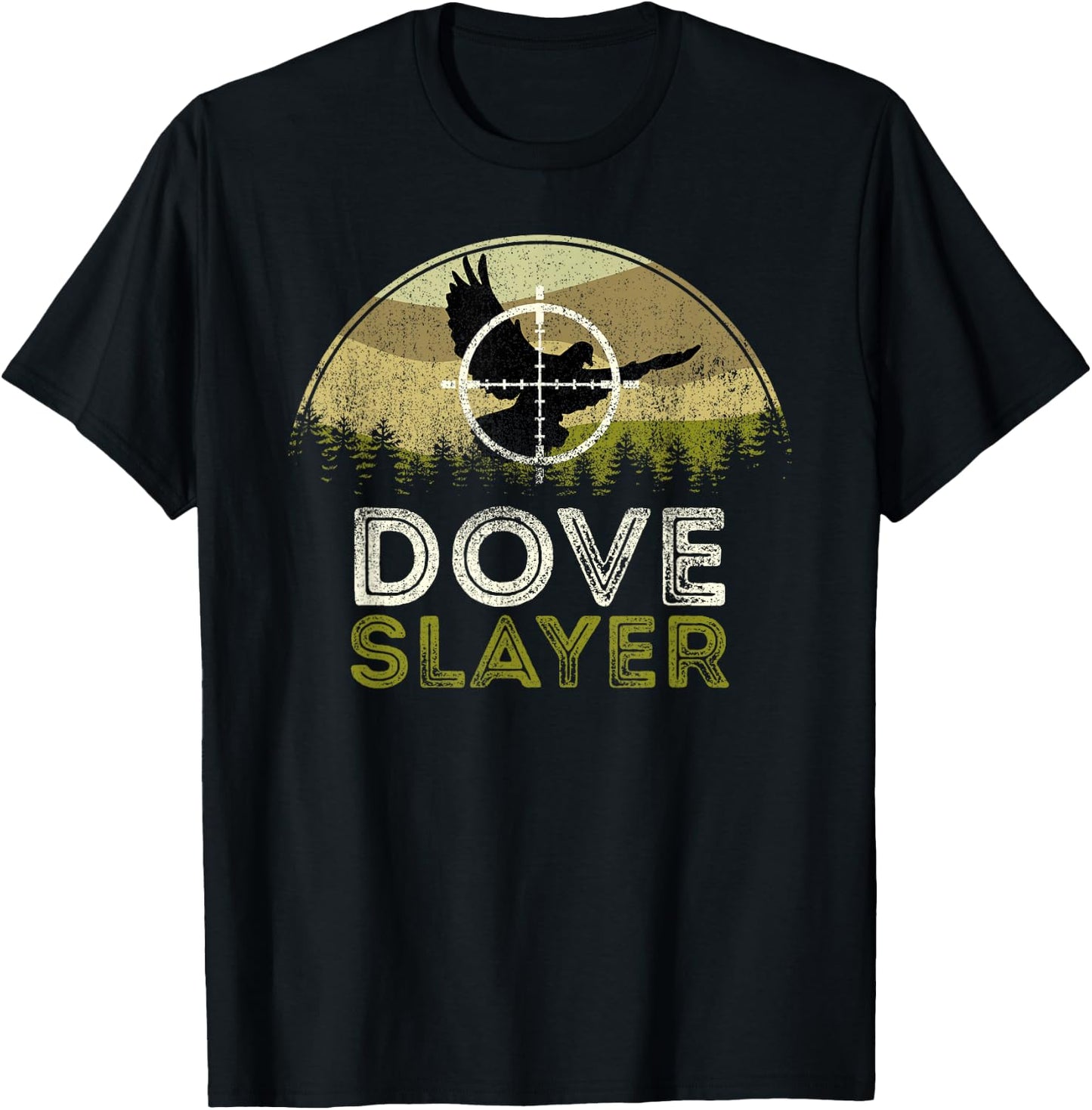 Camo Vintage Sunset Dove Hunter Dove Hunting T-Shirt - T-Shirt | Black