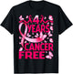 4 Years Breast Cancer Free Survivor Butterfly T-Shirt - T-Shirt | Black