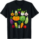 Cute Vegetable Art Men Women Healthy Veggie Vegan Gardening T-Shirt - T-Shirt | Black