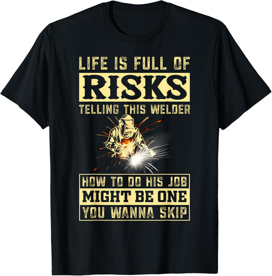 Funny Welding Gear Welder Men Small T-Shirt - T-Shirt | Black