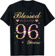 Blessed By God For 96 Years Old 96th Birthday Party T-Shirt - T-Shirt | Black