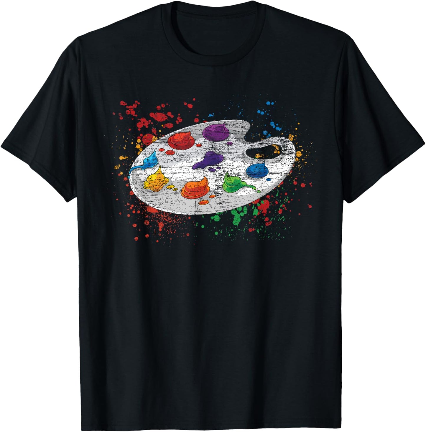 Art Painting Paint Palette Illustration Drawing Artist T-Shirt - T-Shirt | Black