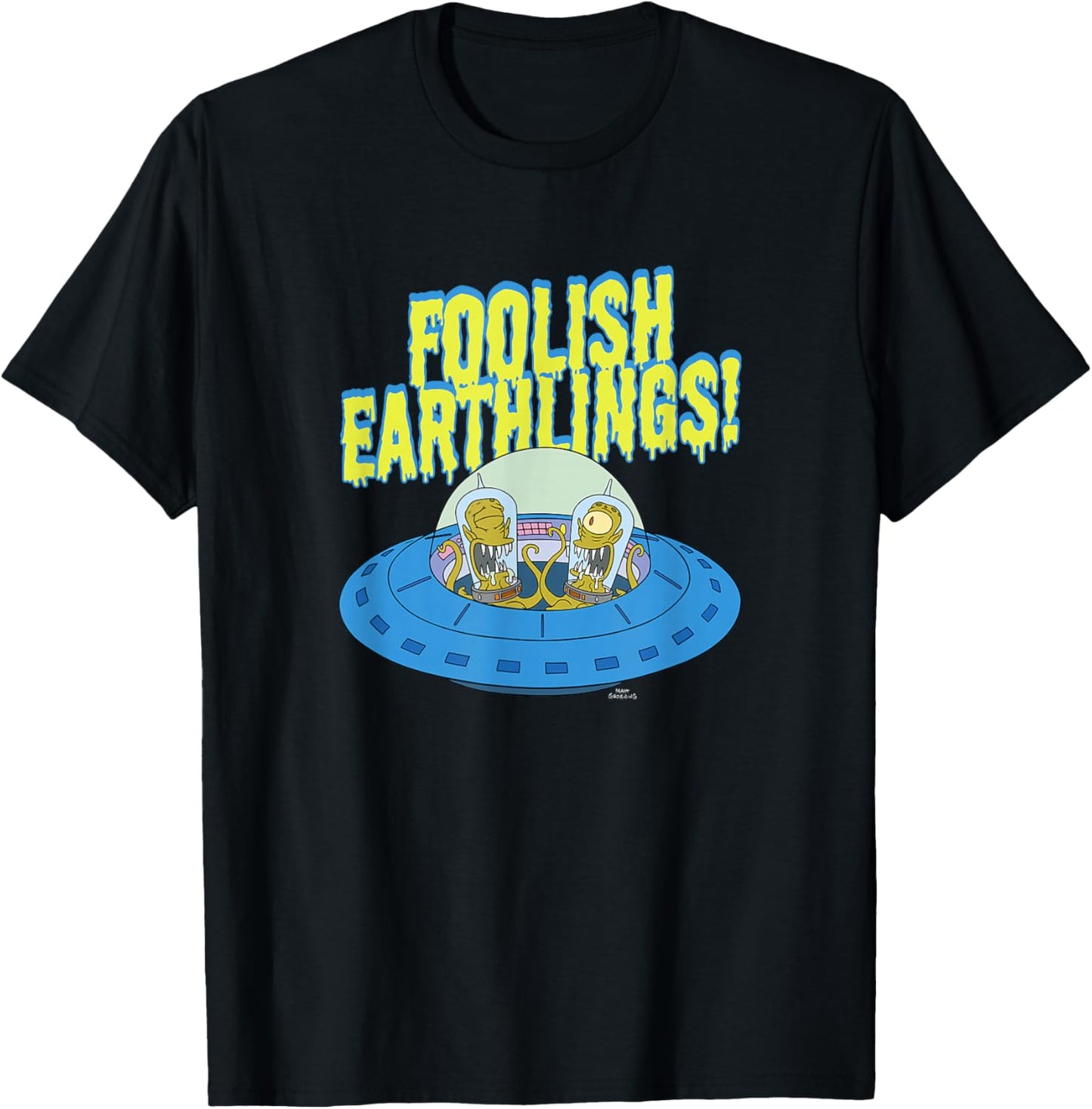 The Simpsons Kang & Kodos Foolish Earthlings T-Shirt - T-Shirt | Black