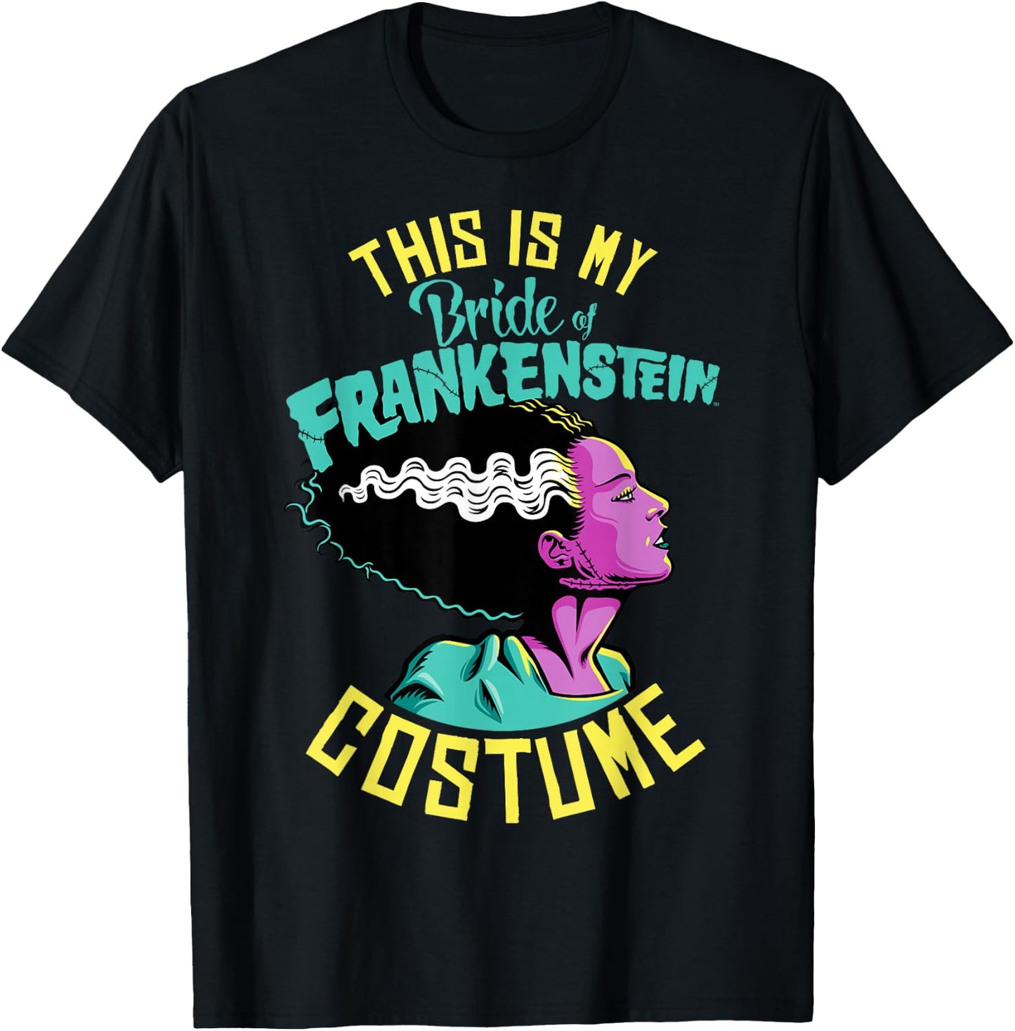 Universal Monsters Frankenstein Bride Costume T-Shirt - T-Shirt | Black