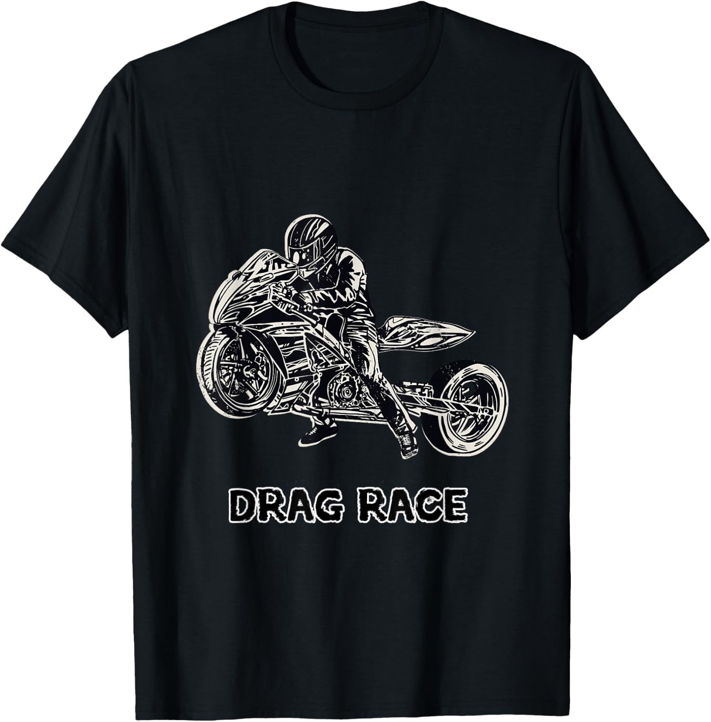 Cool Drag Race Motorcycle for racing Lovers T-Shirt - T-Shirt | Black