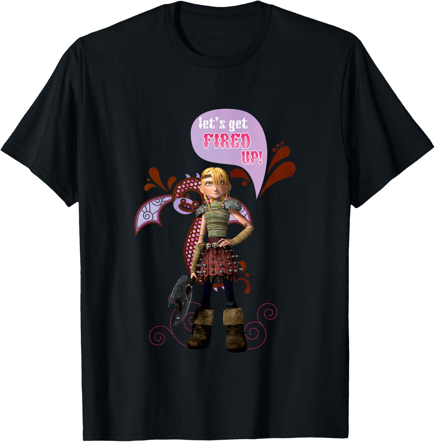 DreamWorks' Dragons: Let's Get Fired Up! Astrid T-Shirt - T-Shirt | Black