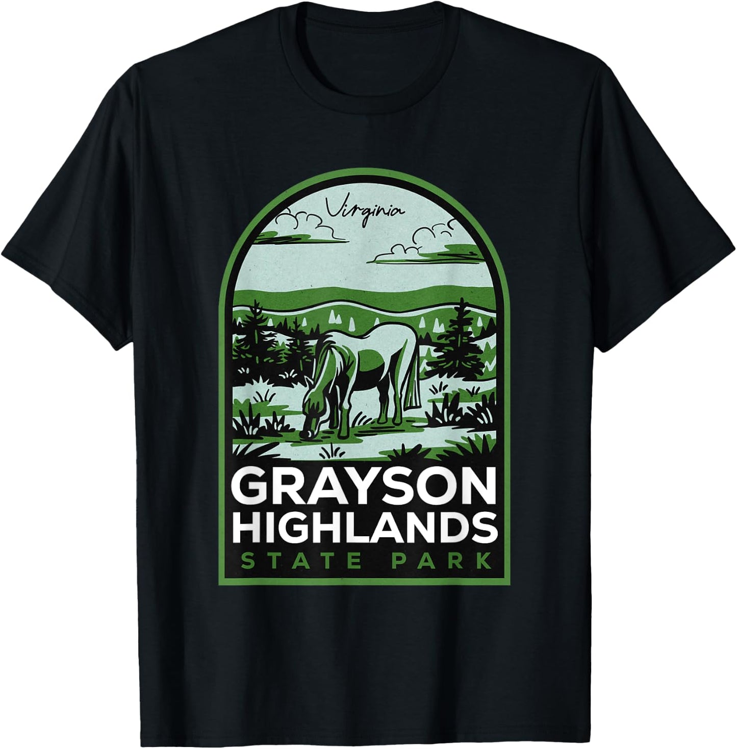 Grayson Highlands State Park Virginia T-Shirt - T-Shirt | Black