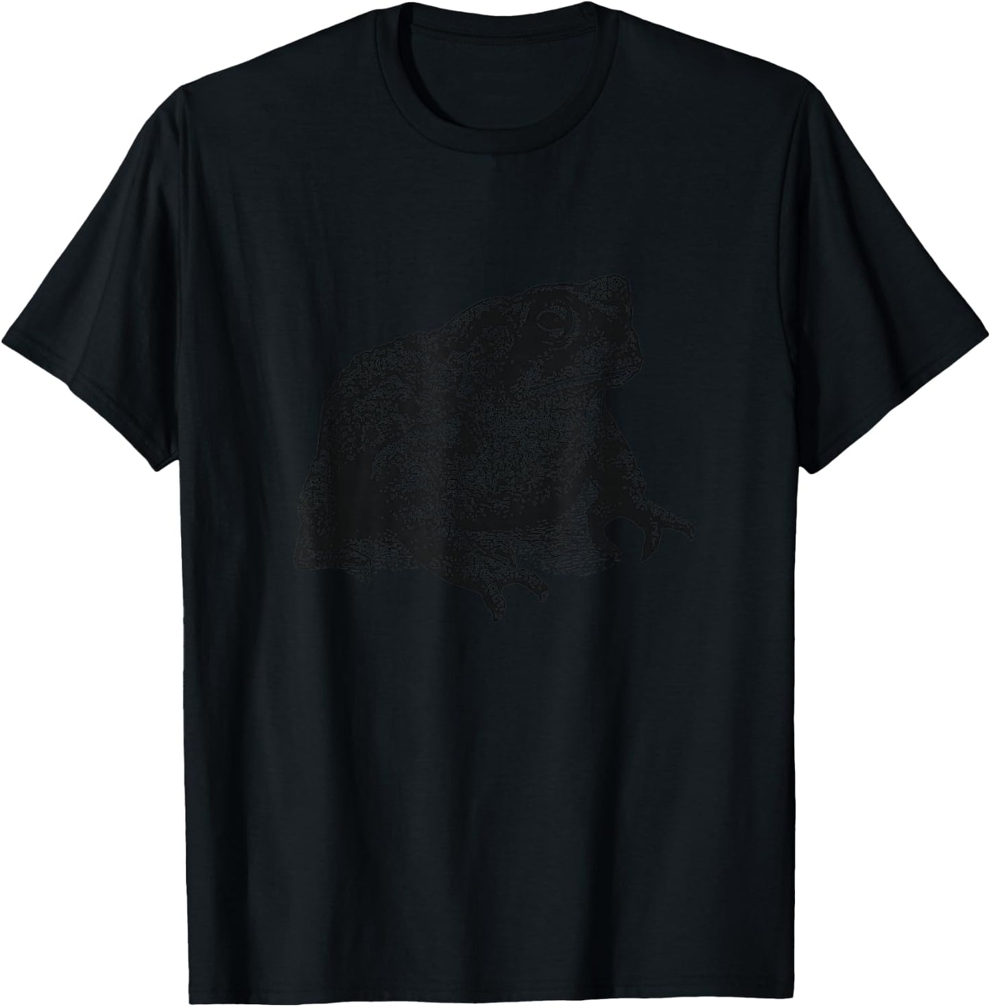 Fat Toad Minimalist Frog Amphibian Biology Realistic T-Shirt - T-Shirt | Black