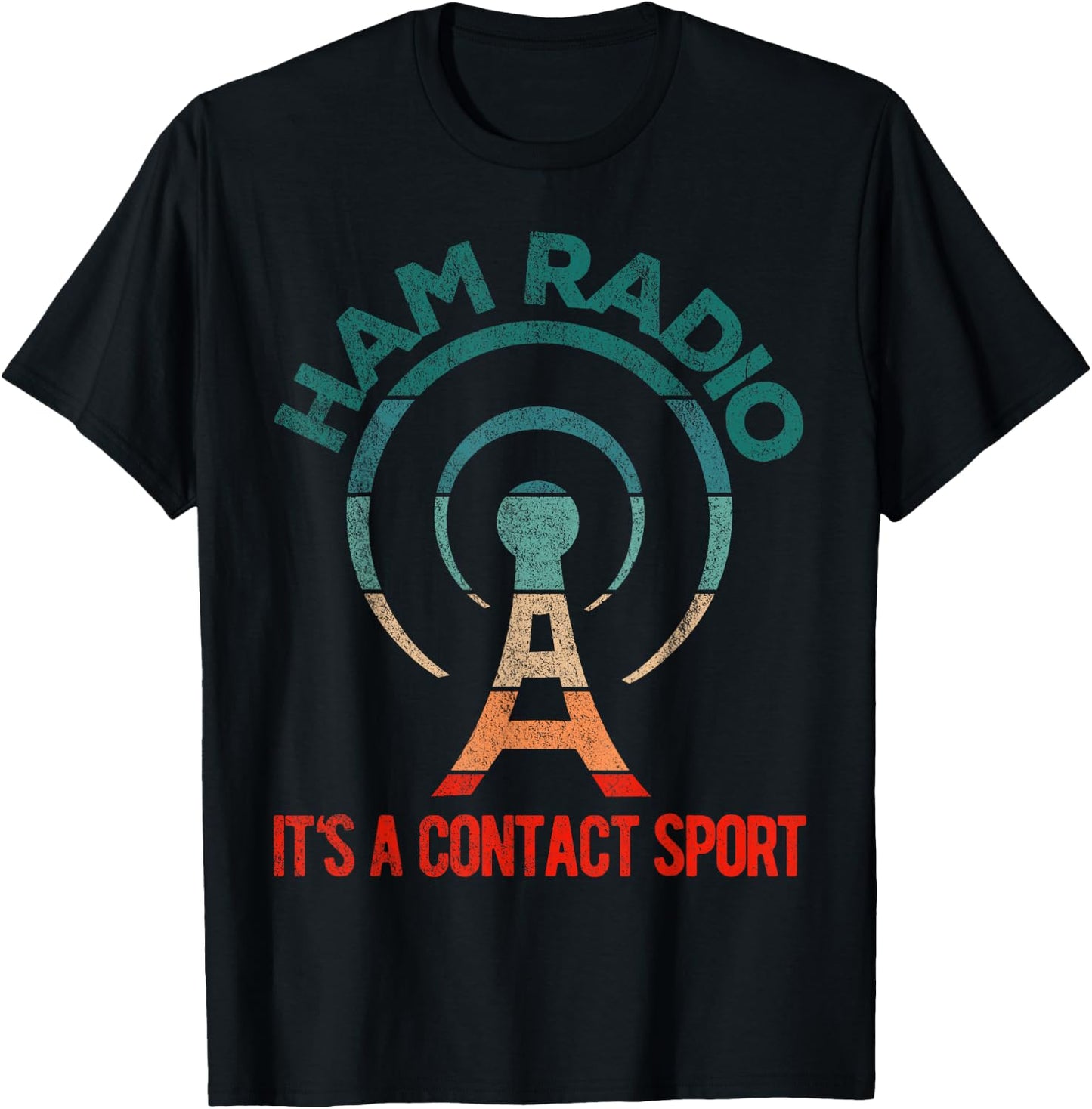 Funny Ham Radio Operator Grandpa Dad Amateur Radio Retro T-Shirt - T-Shirt | Black