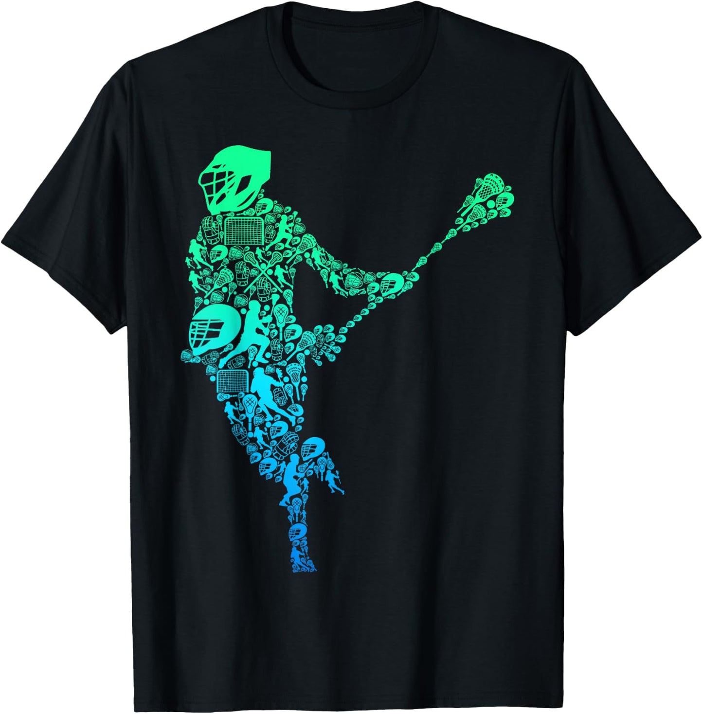 Lacrosse Player Youth Men Boys Kids Small T-Shirt - T-Shirt | Black