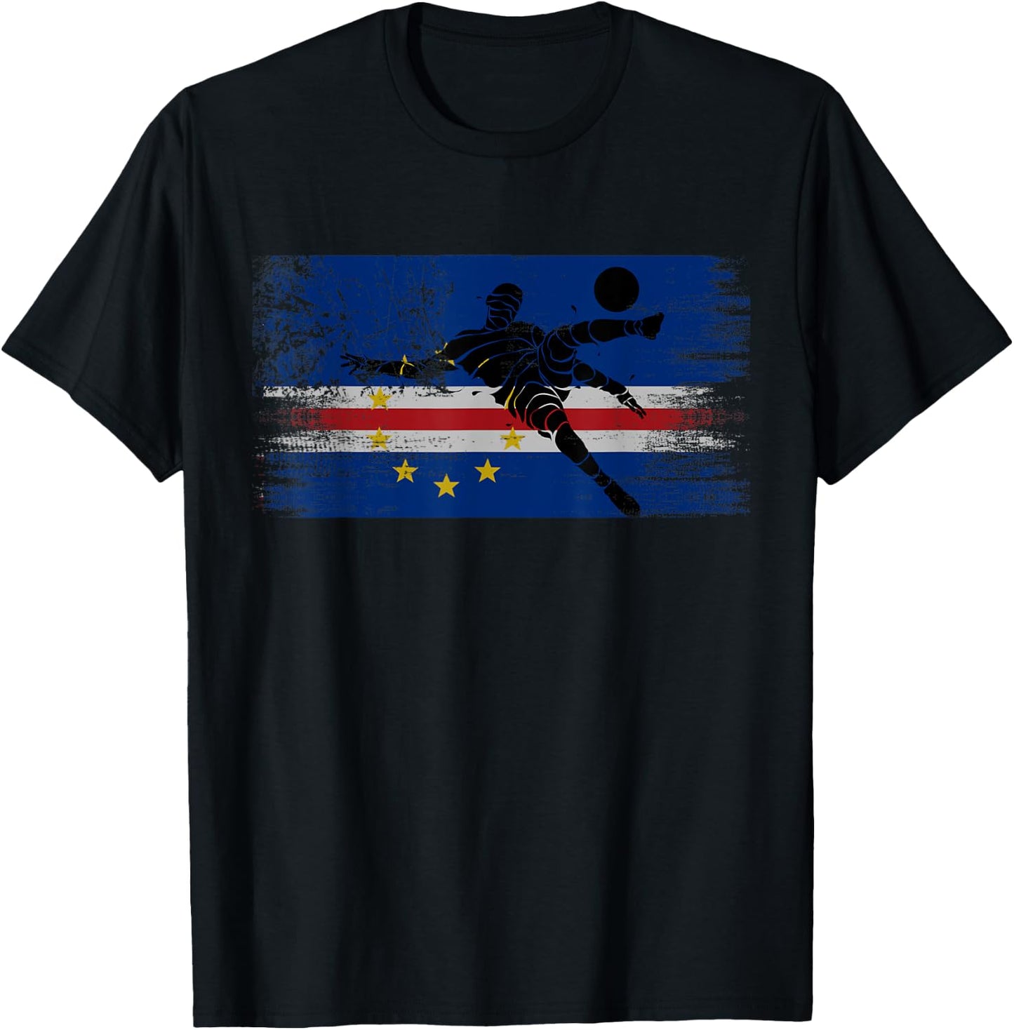 Cape verde Soccer Cape Verdean Football Cabo verde futbol T-Shirt - T-Shirt | Black