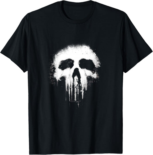 Kids Marvel The Punisher Grunge Skull Logo Kids Graphic T-Shirt - T-Shirt | Black