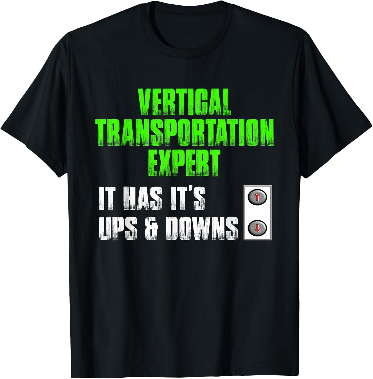 Elevator Mechanic Funny Repair Elevator Technician T-Shirt - T-Shirt | Black