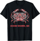 Ocean Shores Washington Dungeness Crab PNW Native American T-Shirt - T-Shirt | Black