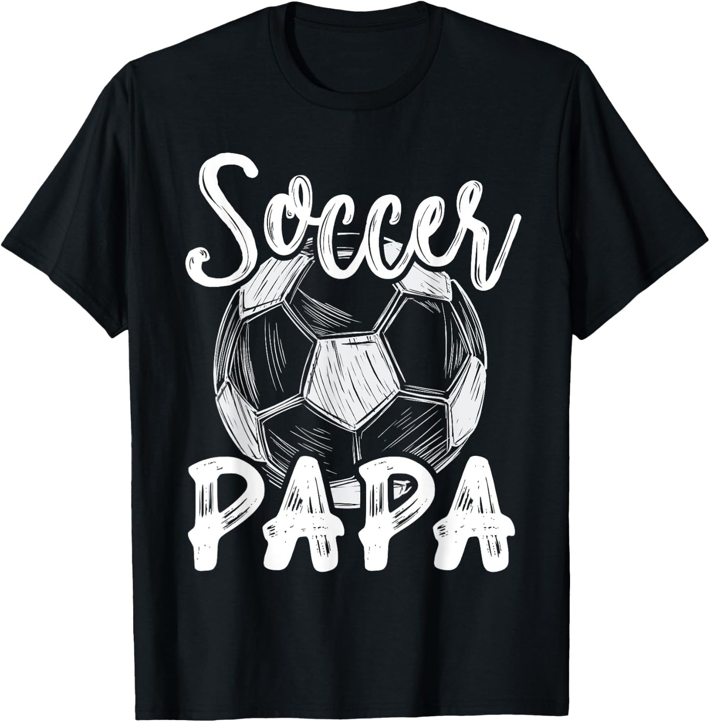 Soccer Papa Family Matching Team Player Soccer Ball T-Shirt - T-Shirt | Black