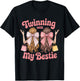 Friends Twinning With My Bestie Twin Matching Twins Friends T-Shirt - T-Shirt | Black