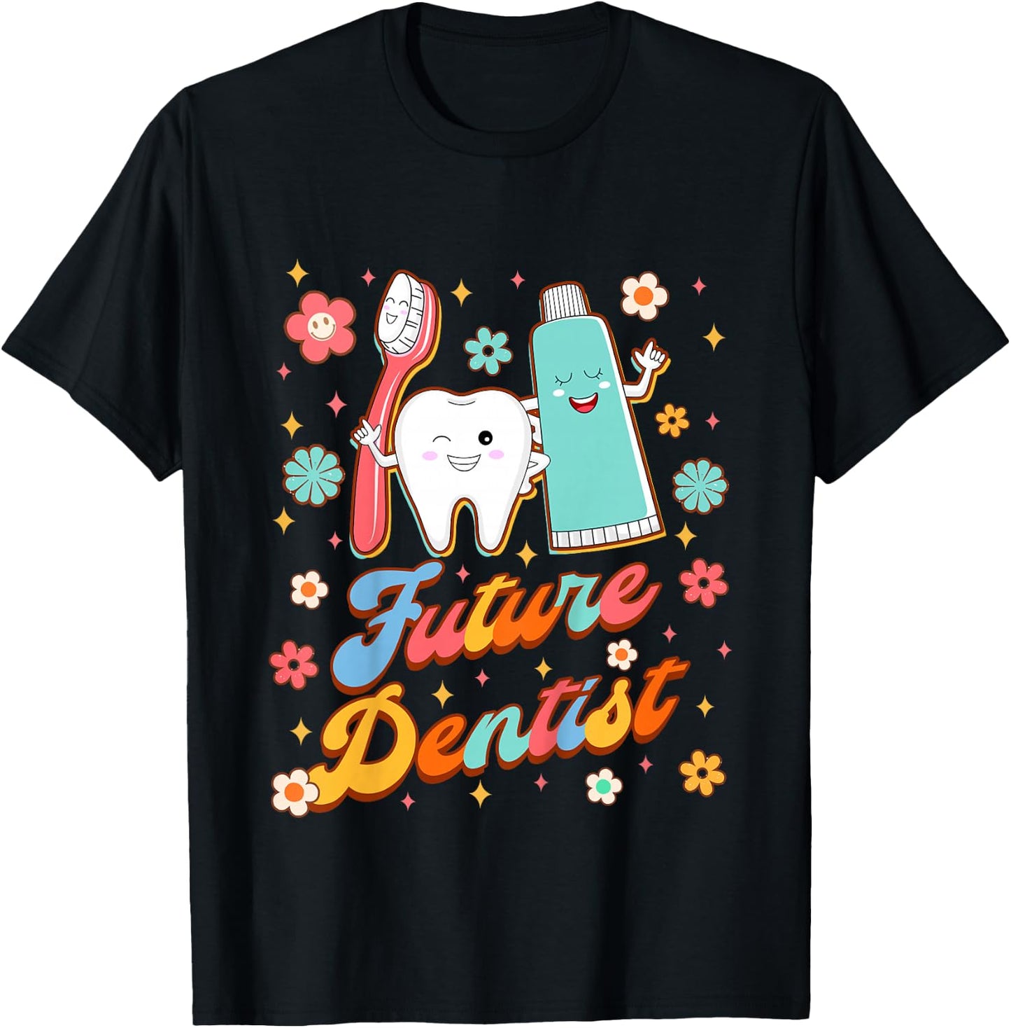 Kids Funny Baby Shower Dental Hygienist Mommy & Me Future Dentist T-Shirt - T-Shirt | Black