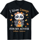 I Wear Orange For My Auntie Leukemia Awareness Panda T-Shirt - T-Shirt | Black
