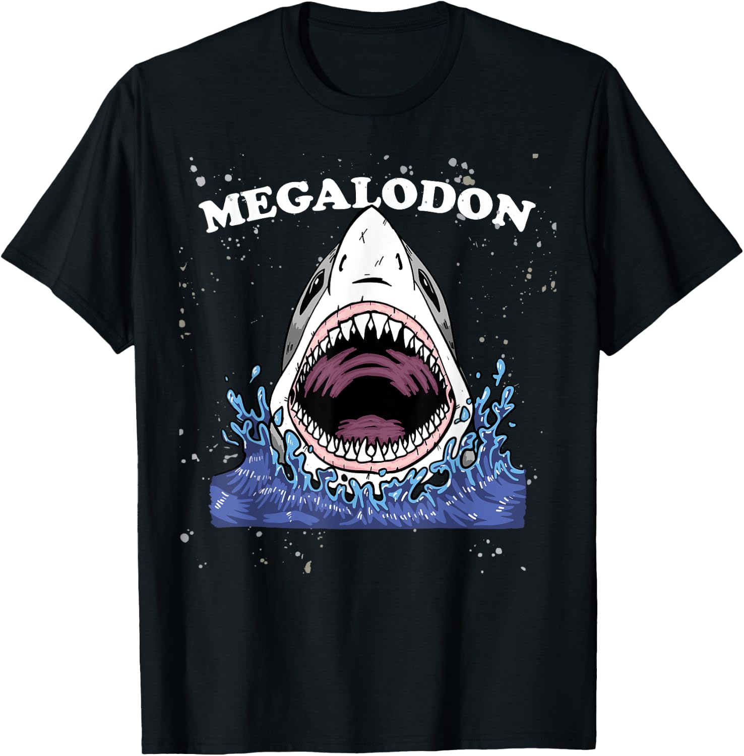 Giant Shark Megalodon Shirt Monster Retro Shark for Kids T-Shirt - T-Shirt | Black