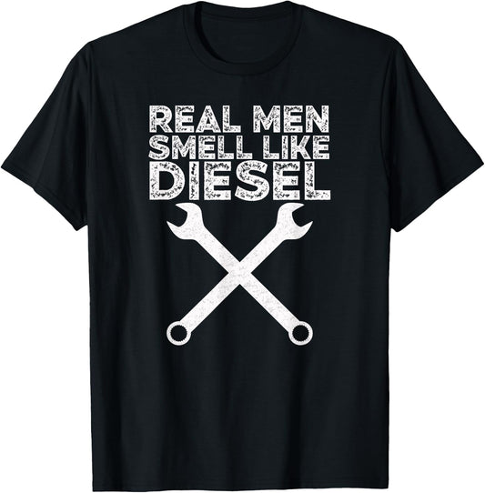 Diesel Shirt Real Men Smell Like Diesel T-Shirt - T-Shirt | Black