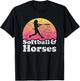 Softball and Horses Women or Girls Horse T-Shirt - T-Shirt | Black
