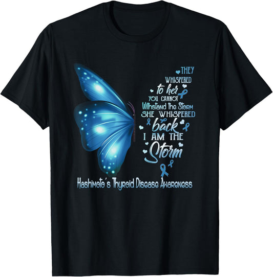 I am the storm Hashimoto's Thyroid Disease Awareness T-Shirt - T-Shirt | Black