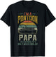 Pontoon Boat Papa Shirt, Fathers Day Boating Captain Grandpa T-Shirt - T-Shirt | Black