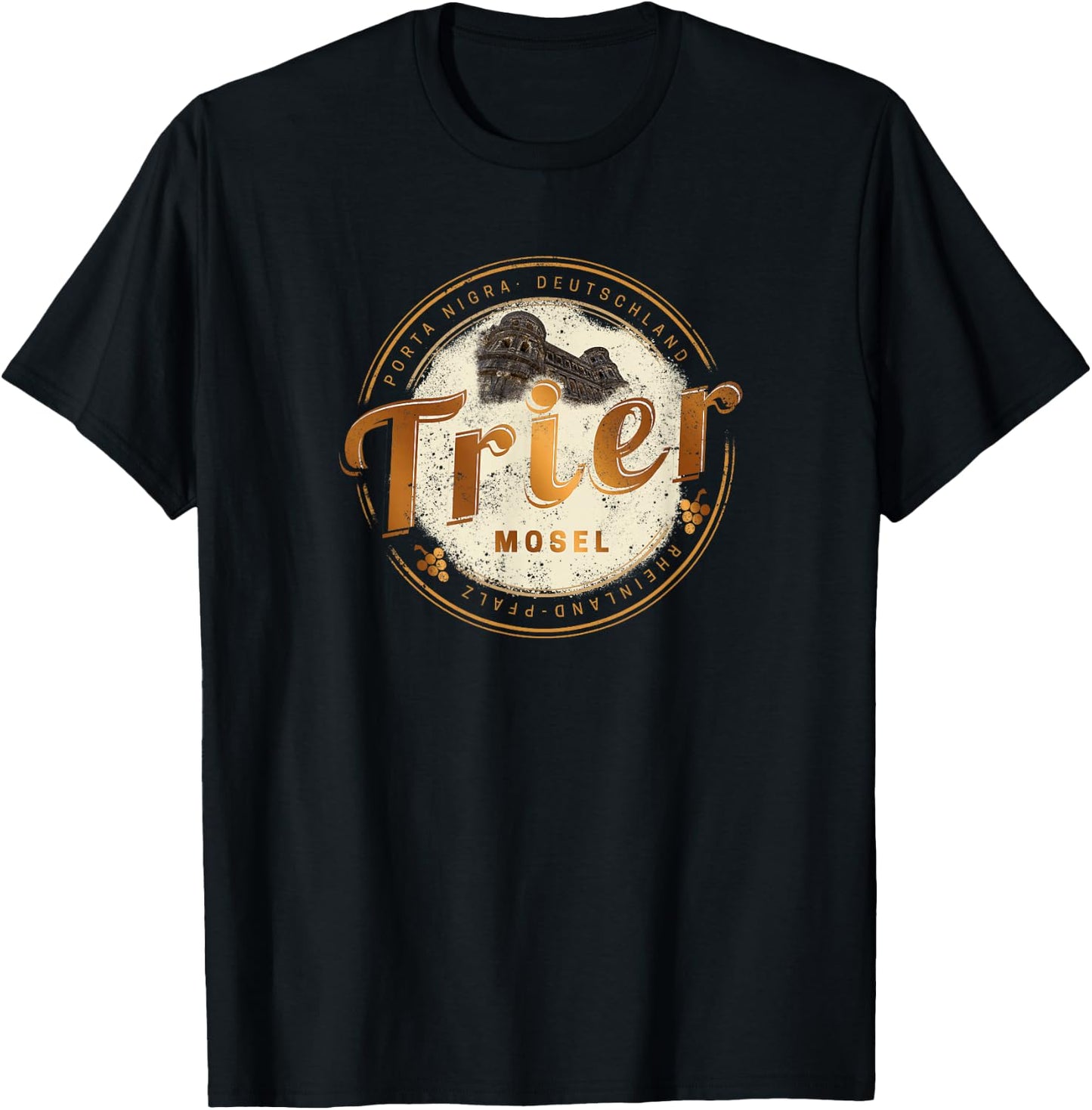Trier Vintage Moselle Rhineland-Palatinate Germany T-Shirt - T-Shirt | Black