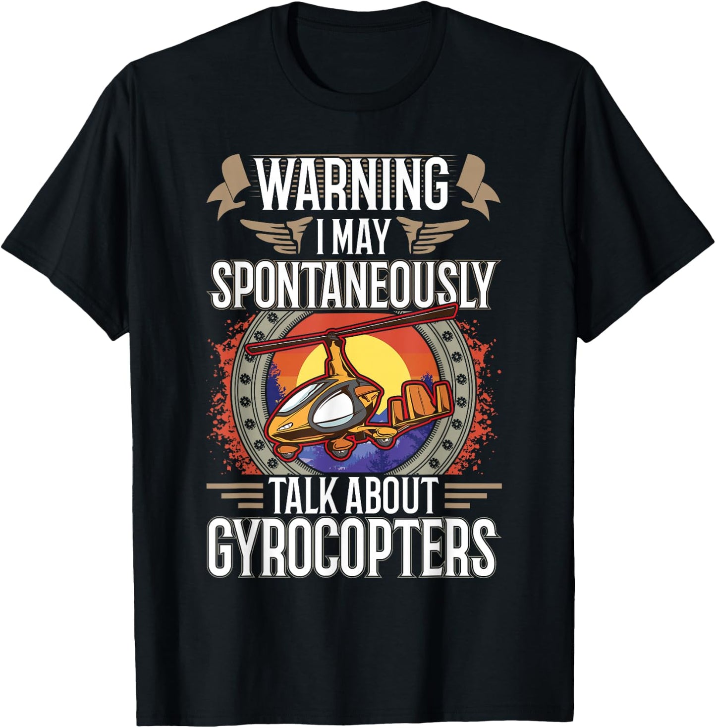 Gyrocopter Autogyro Gyrocopter T-Shirt - T-Shirt | Black