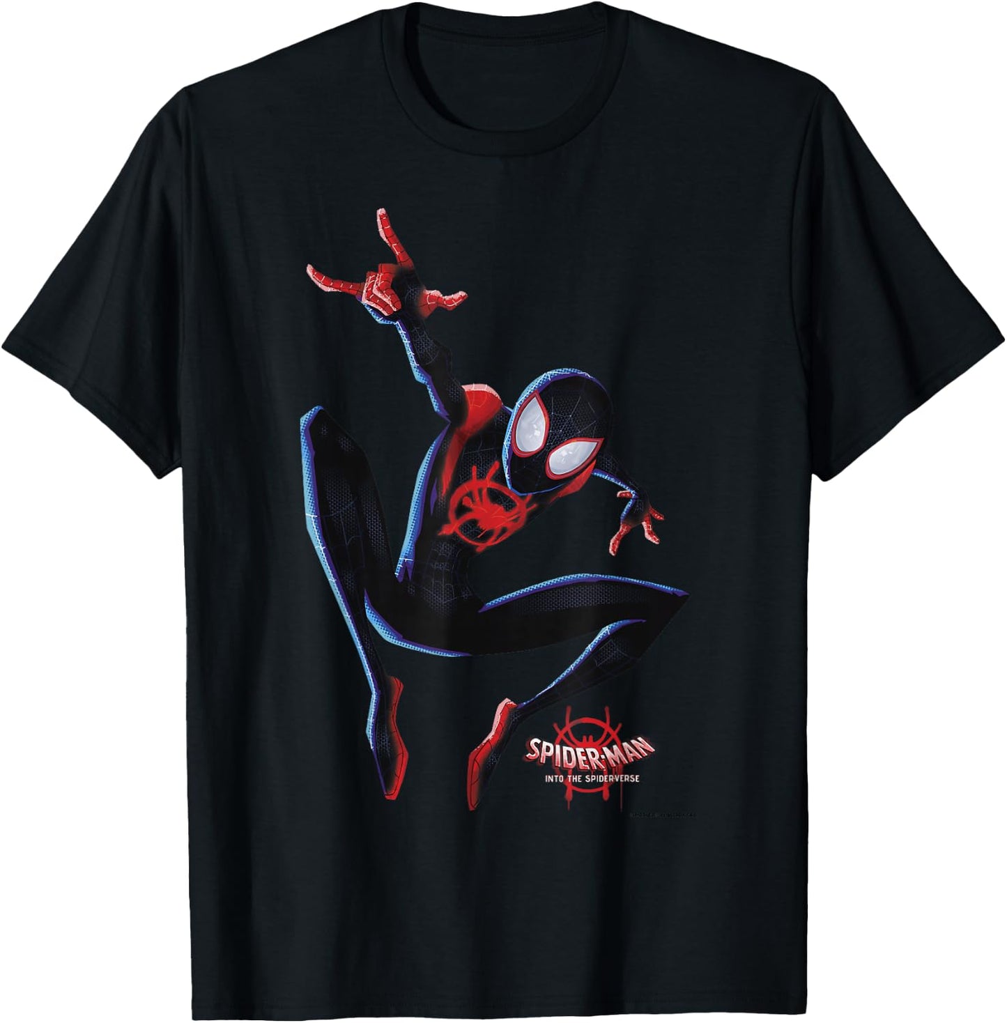 Marvel Spider-Man Spiderverse Miles Morales Graphic T-Shirt - T-Shirt | Black