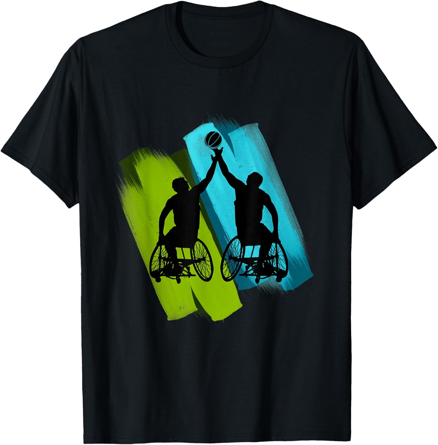Cool Wheelchair Basketball Game T-Shirt - T-Shirt | Black